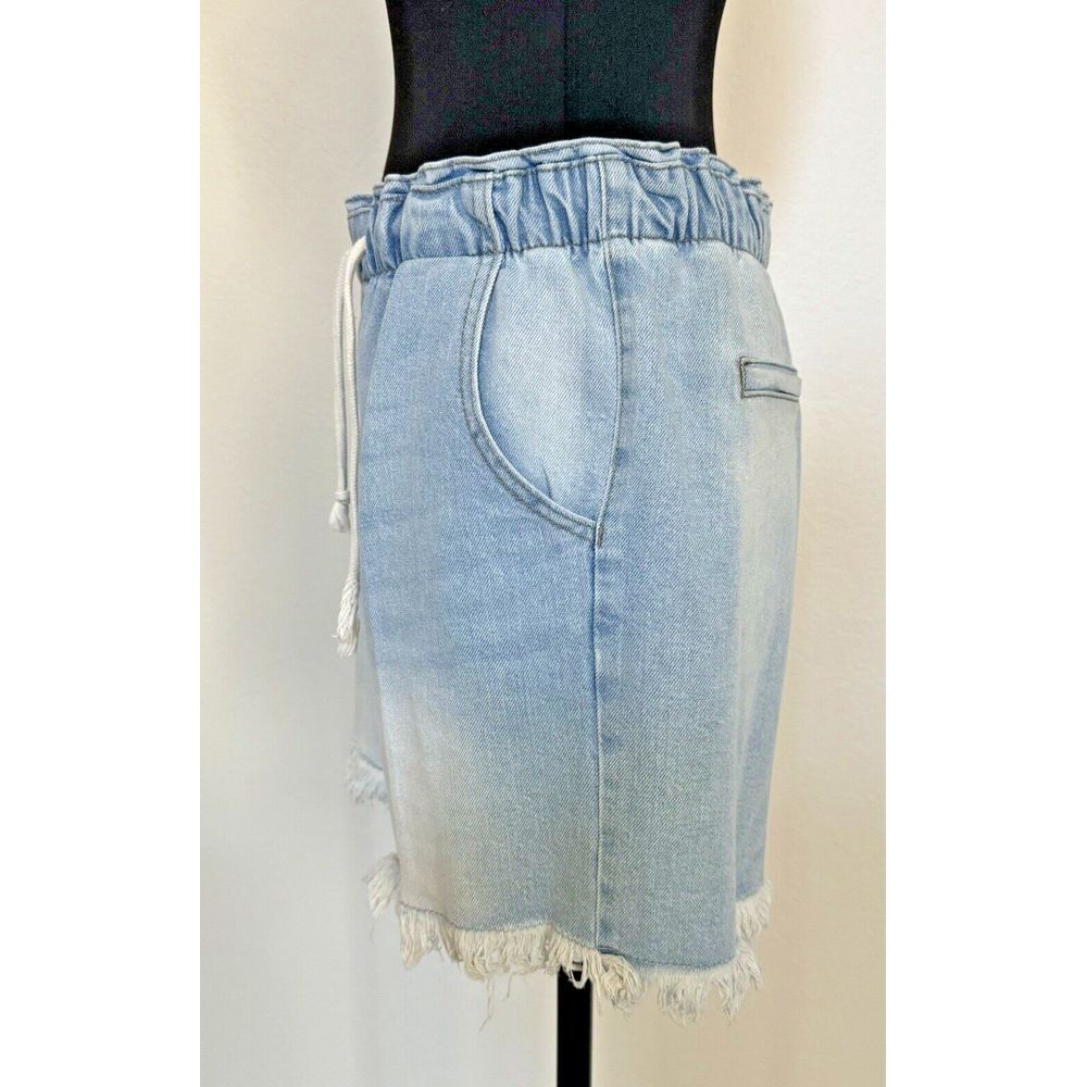 Celebrity Pink Paperbag Jean Shorts High Rise Comfy Boyfriend Fit Raw Hem Small - Picture 4 of 13